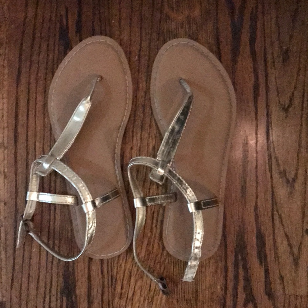 These are gold sandals.